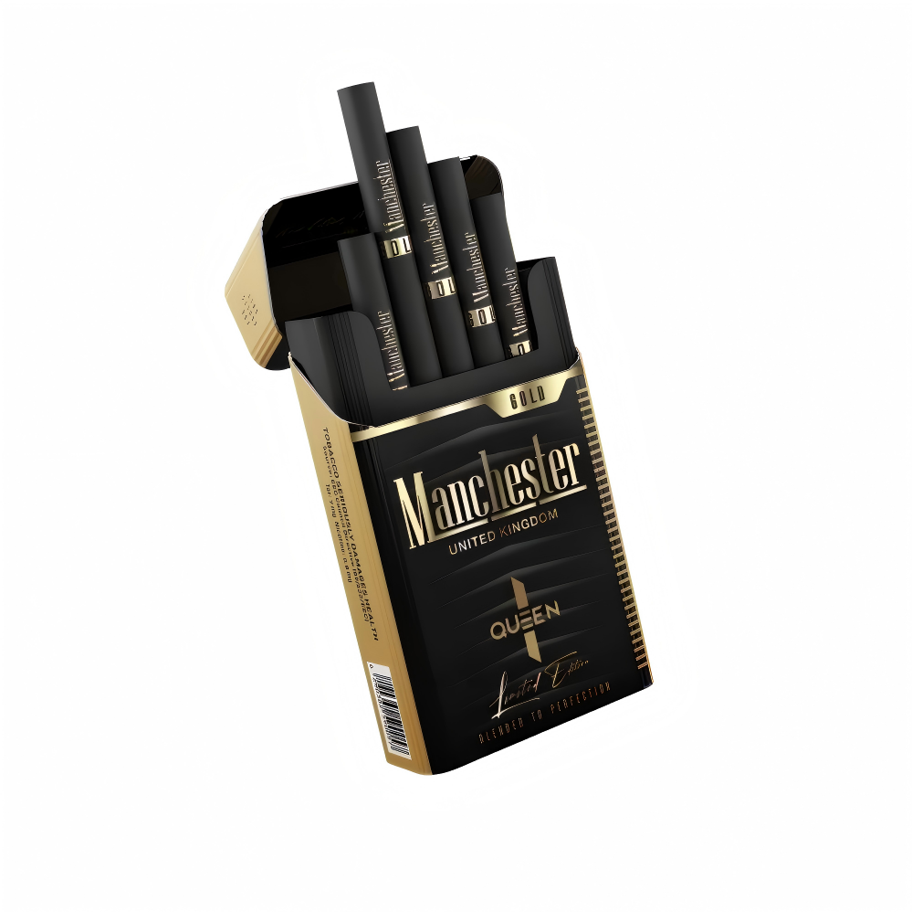 Manchester Queen Tube Filter Black Gold 7mg x 10 Packs /1 Carton