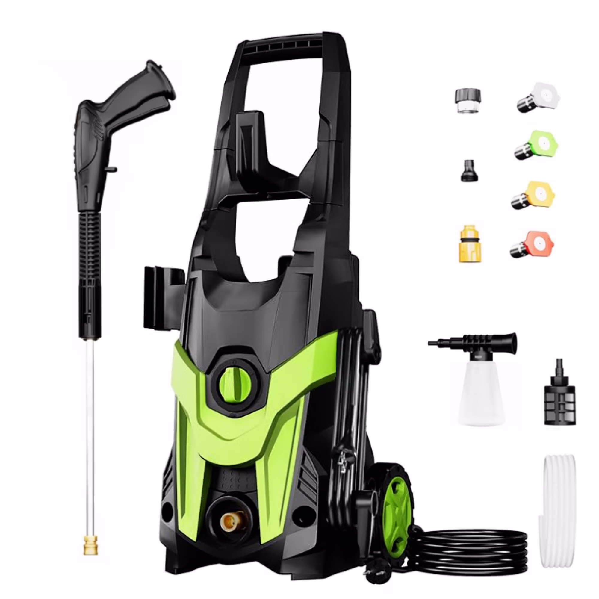 Electric Pressure Washer, 4500 PSI 3.2 GPM Power Washer with 4 Quick Connect Nozzles, High Pressure Cleaning Machine with Foam Cannon for Cars/Fences/Driveways/Patios/Home Cleaning(T3/Red) - Image 7