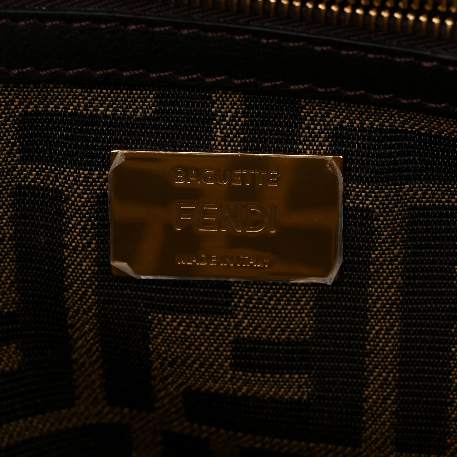 Fabric Jacquard FF 1974 Medium Baguette Tobacco Moro Black