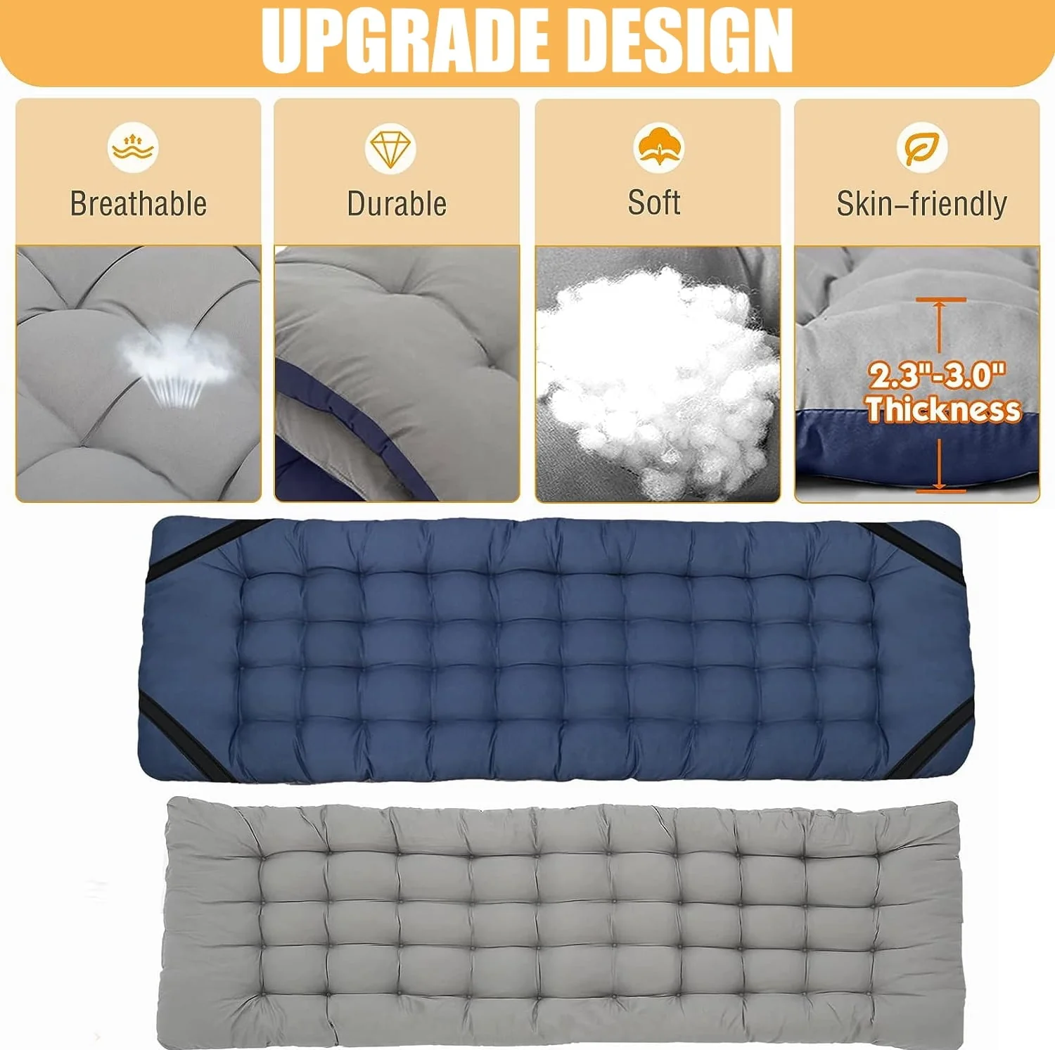 2 Pack Portable Folding Beds for Adults, Heavy Duty Outdoor Bed with Carry Bag Image 2