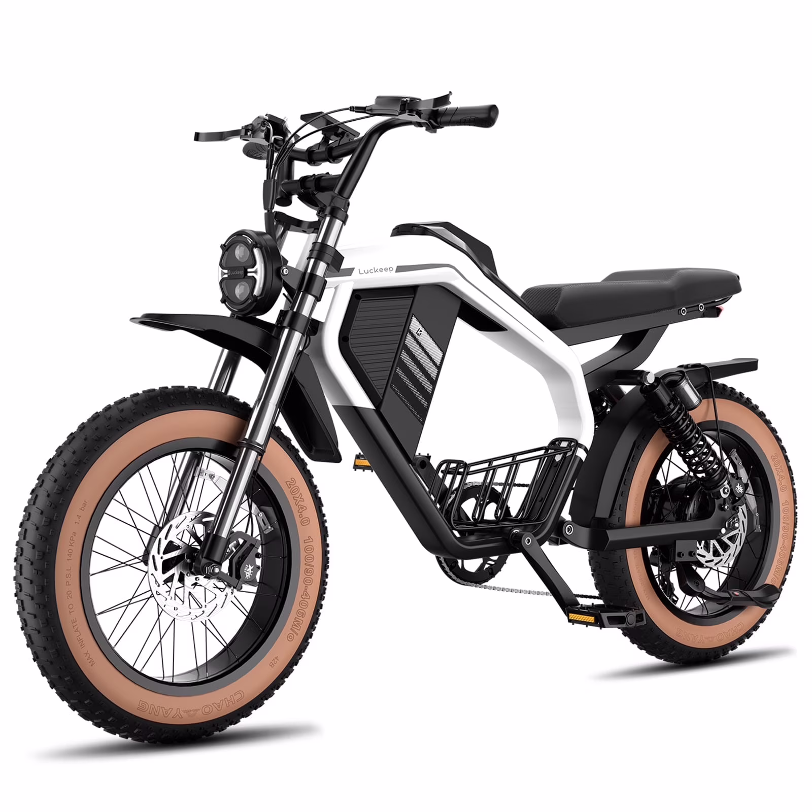 M5 Electric Bike for Adults/Teen, 1500W Peak Motor, Max 32MPH,48V 15AH Battery, Max 60 Miles Electric Motorcycle for Mountains,20" Fat Tire Electric Dirt Bike,Sand,Road,Full Suspension(Gray/M5- 1500W-15AH) - Image 5