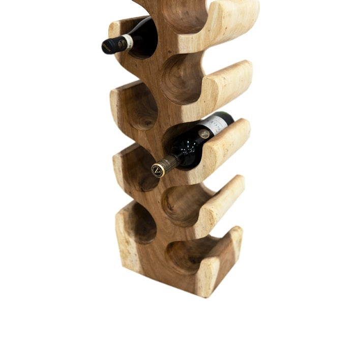 Vtw Living - Staand Wijnrek van Hout - Teakhout - 12 Flessen - 100 cm