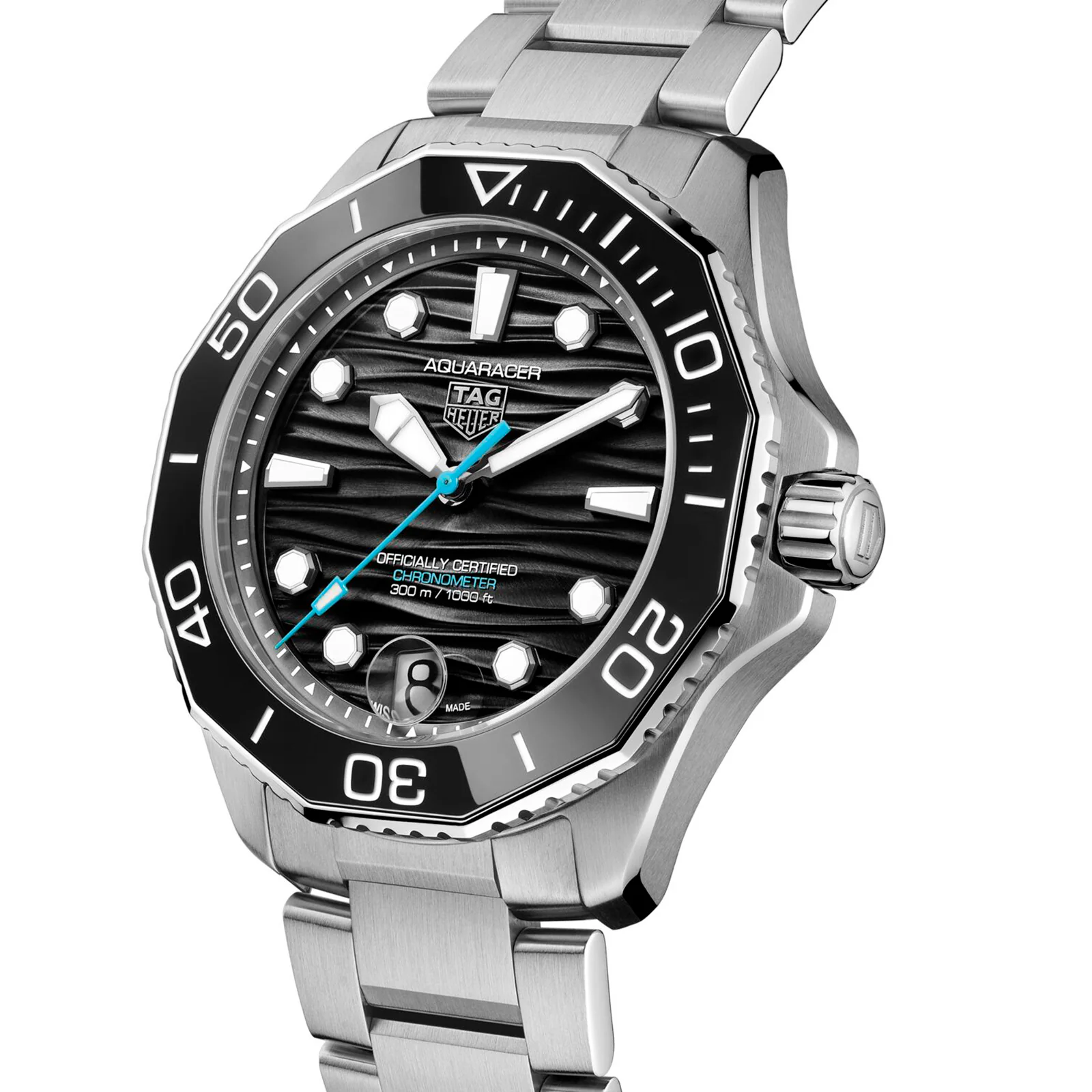 【Super Clone】TAG Heuer Aquaracer Professional 300 Date 42mm Mens Watch Black WBP5110.BA0013