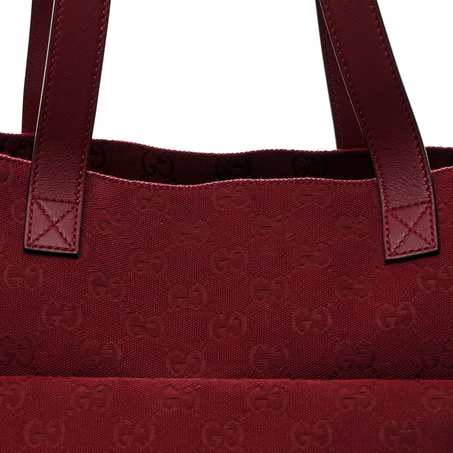 GG Supreme Monogram Large Shopping Tote Rosso Ancora