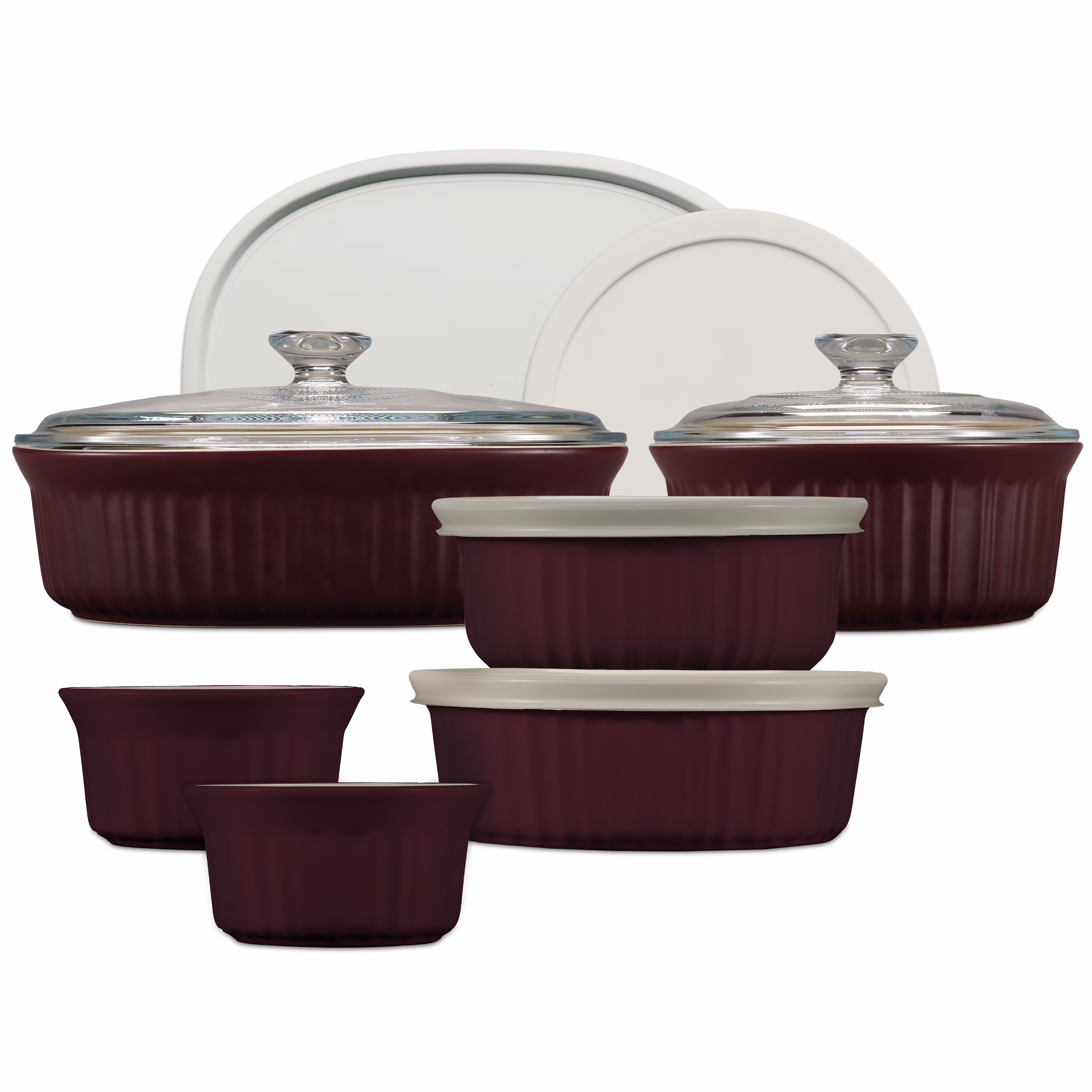 Corningware French Colors 12pc Baking Dish Set with Lids, Cabernet