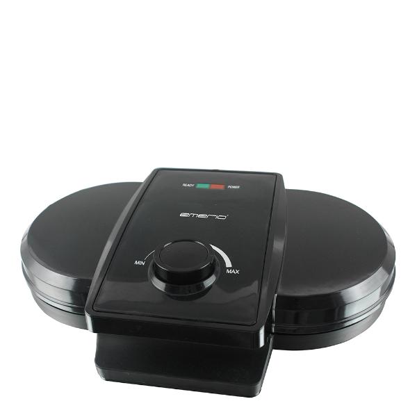 Dobbelt vaffeljern WM-107165 svart