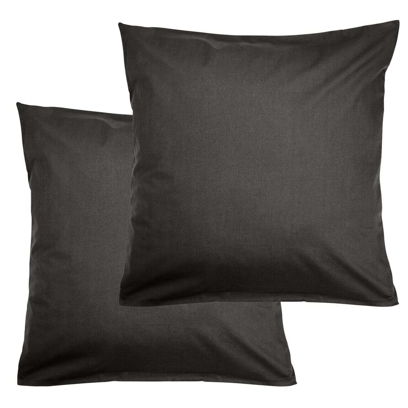 Taie d'oreiller 63x63cm coton uni x2 (6 modèles)