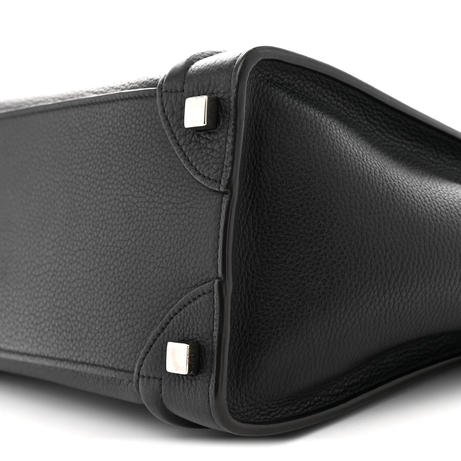 Drummed Calfskin Micro Luggage Black