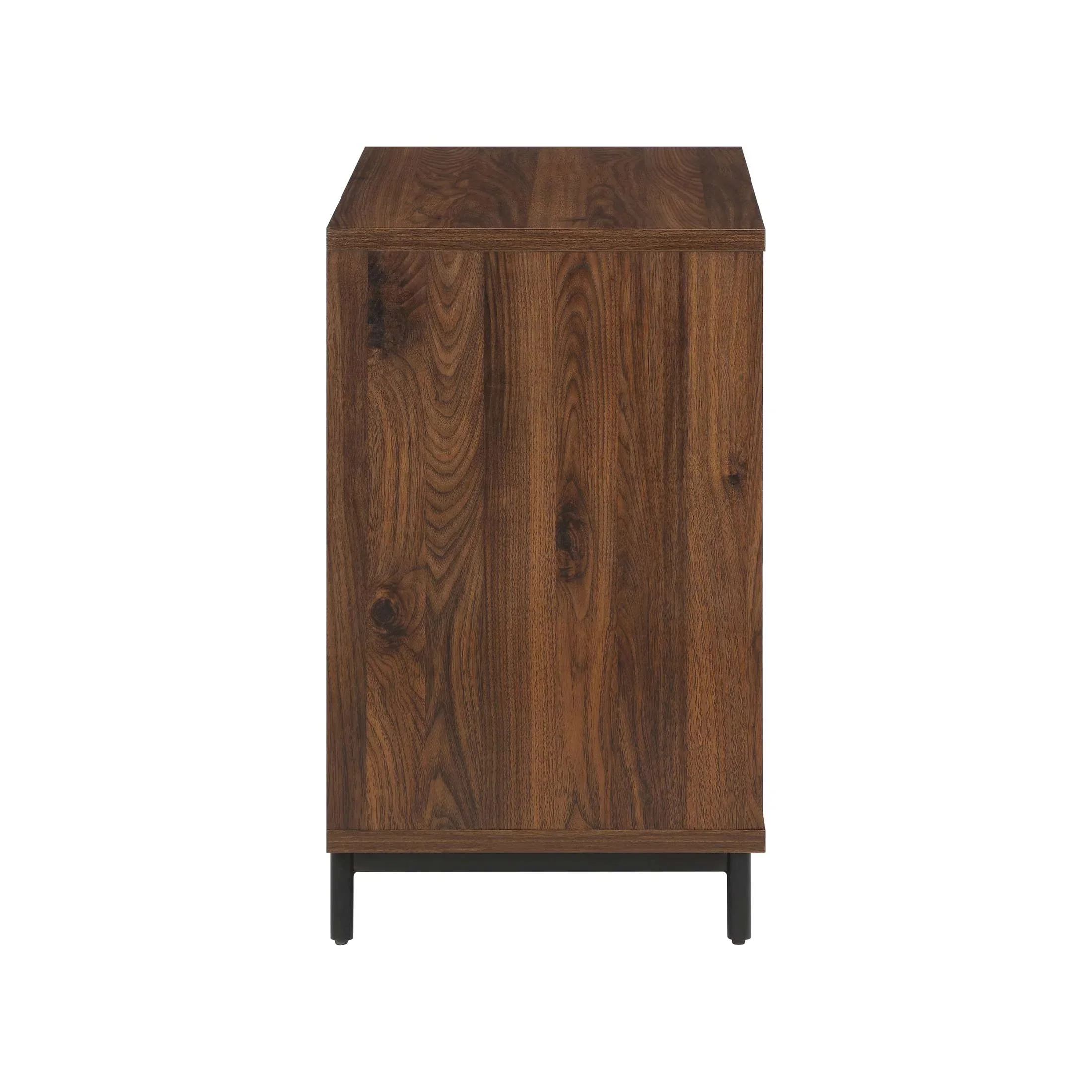 Better Homes & Gardens Wyatt Geo 2-Drawer Nightstand with USB, Walnut Finish