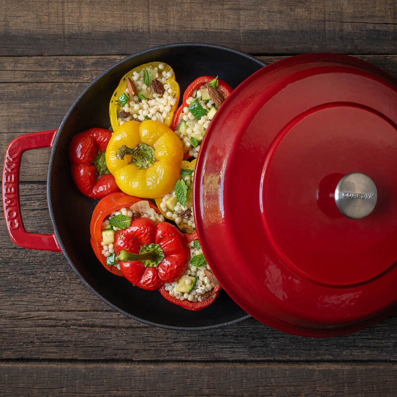 Braiser støpejernsgryte 28 cm 5L cherry