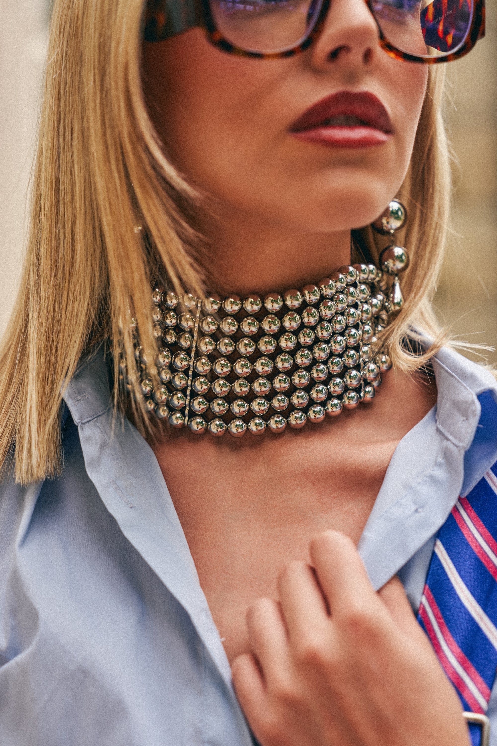 FULL FORCE CHOKER IN SILVER - Akira Store