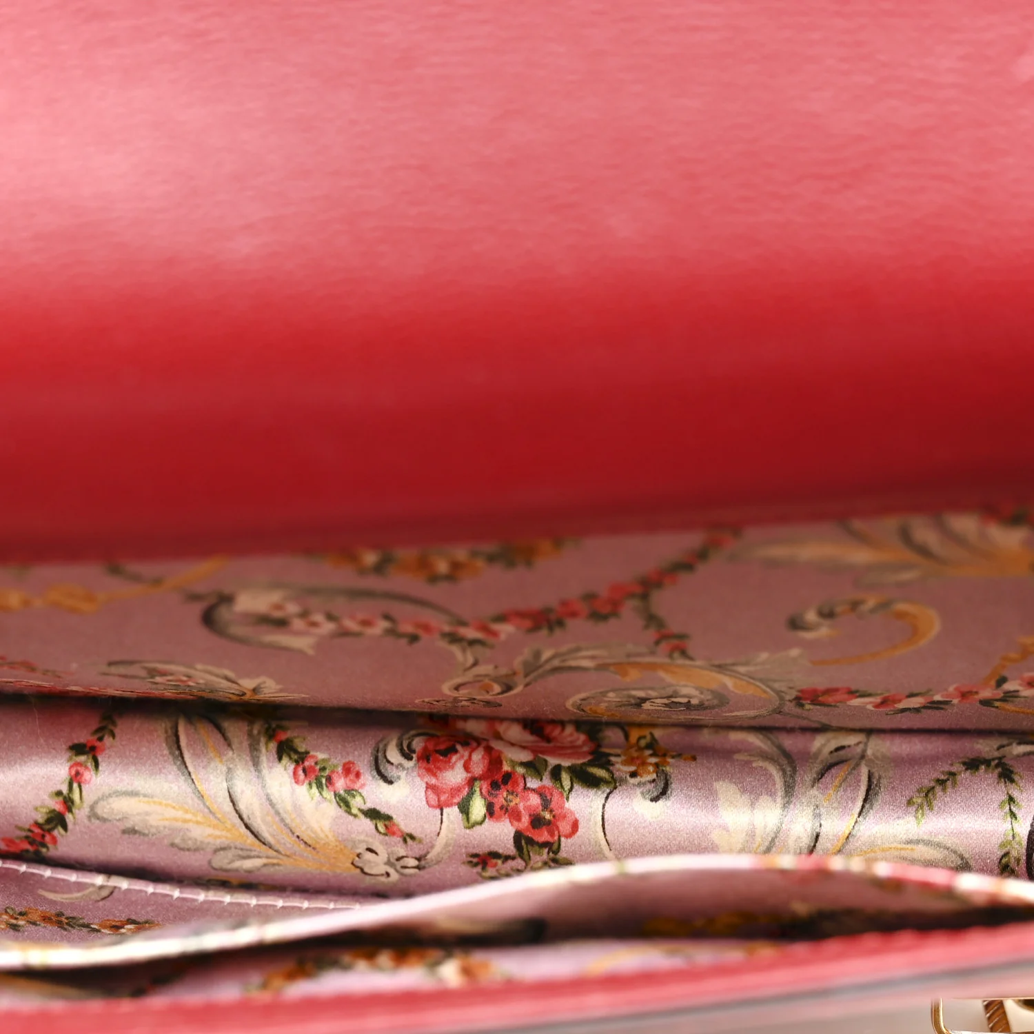 Calfskin Snakeskin Studded Small Ottilia Top Handle Bag Hibiscus Red