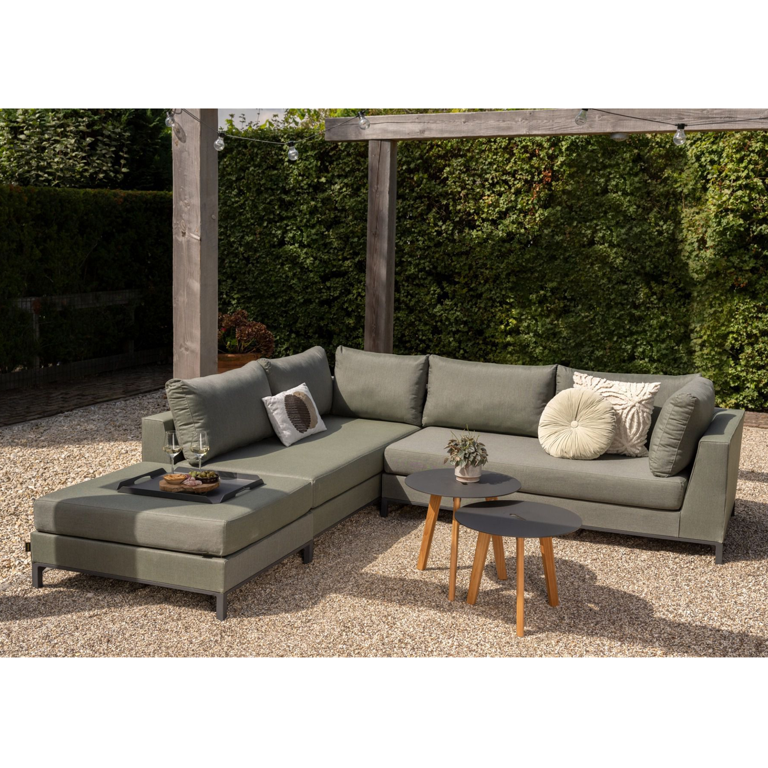 WOOOD Sicilië Loungeset All Weather - Links - Groen