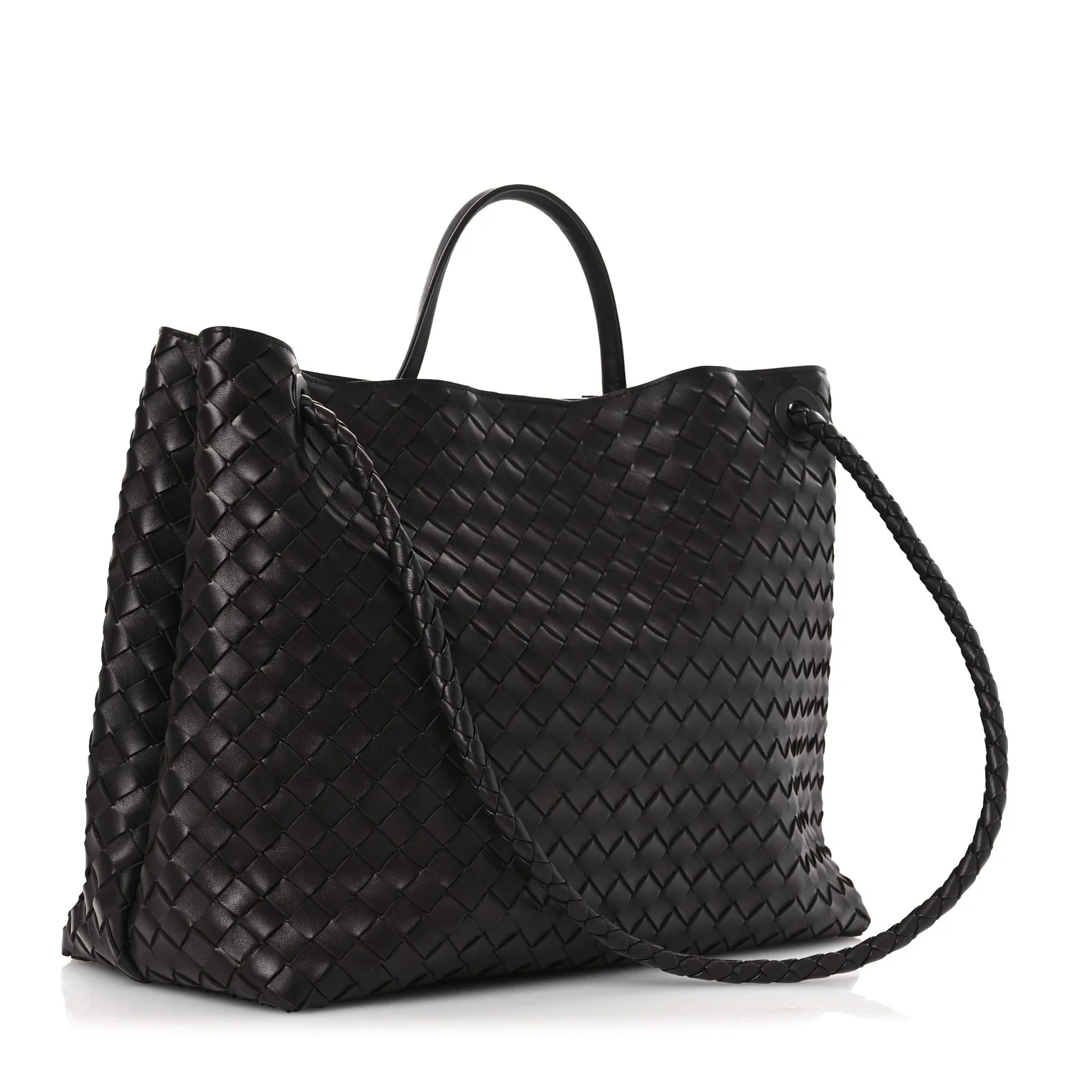 Nappa Intrecciato Large Andiamo Shoulder Bag Fondant