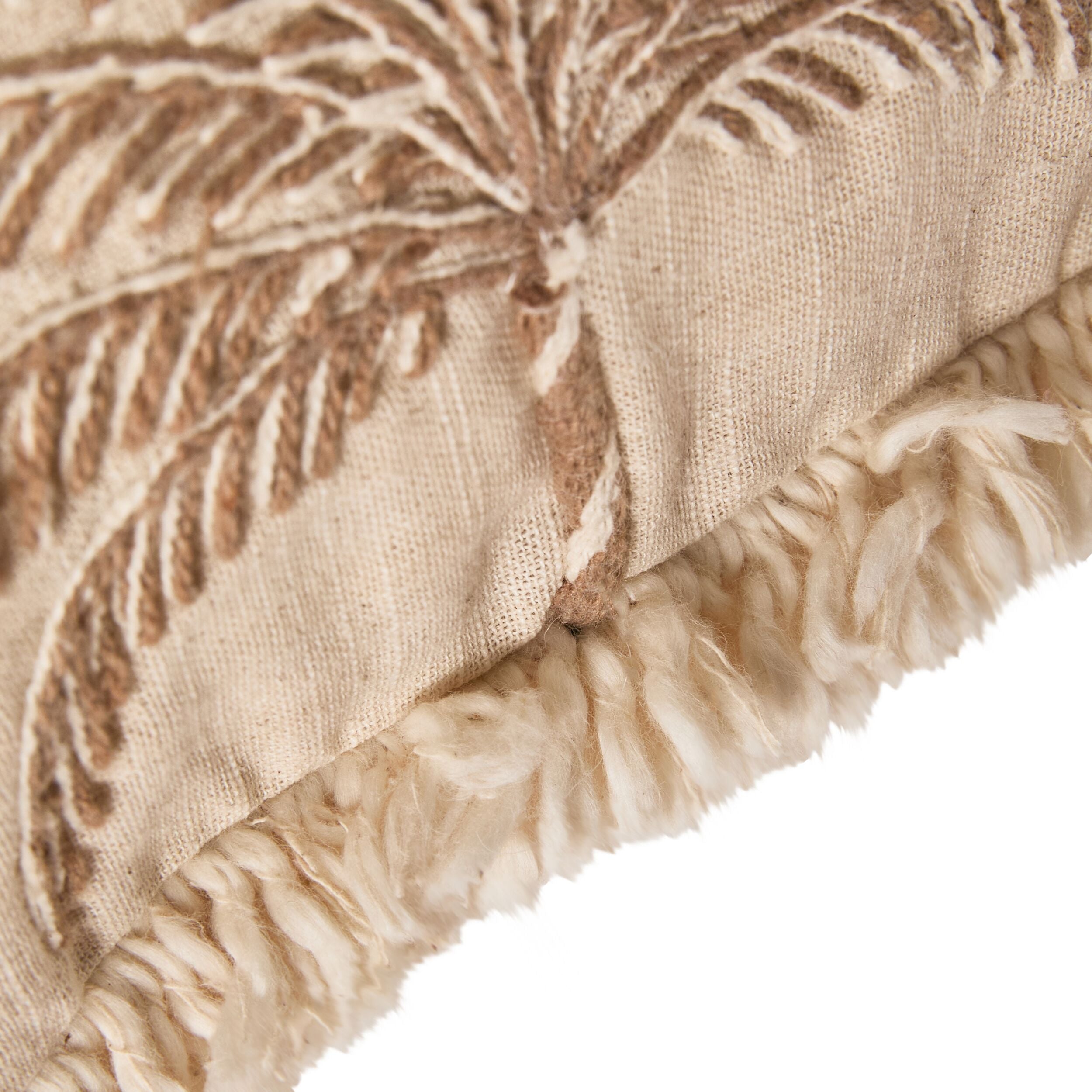 Stitch Palm Breeze Embroidered Cushion