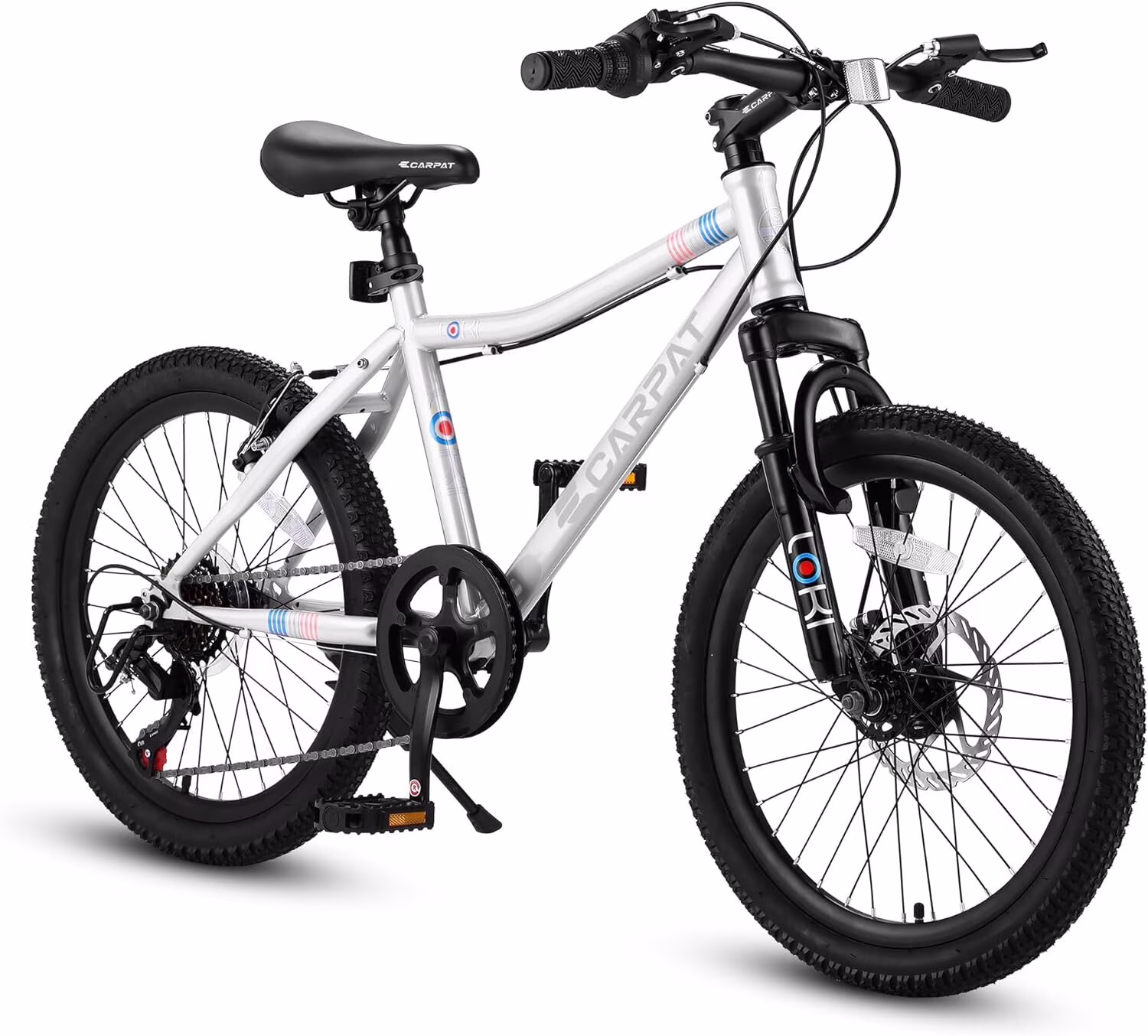 20 All-Terrain Mountain Bike, 7 Speed ??Steel Frame with Dual Brakes, White