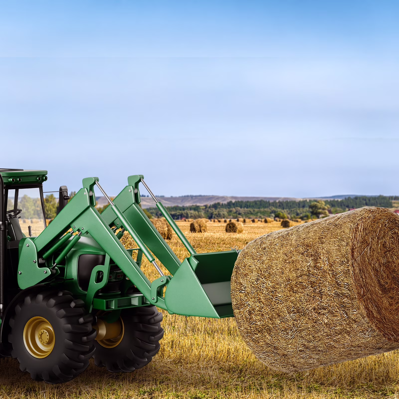 39" Hay Spear Bale Spear Skid Steer Loader Tractor Bucket Attachment