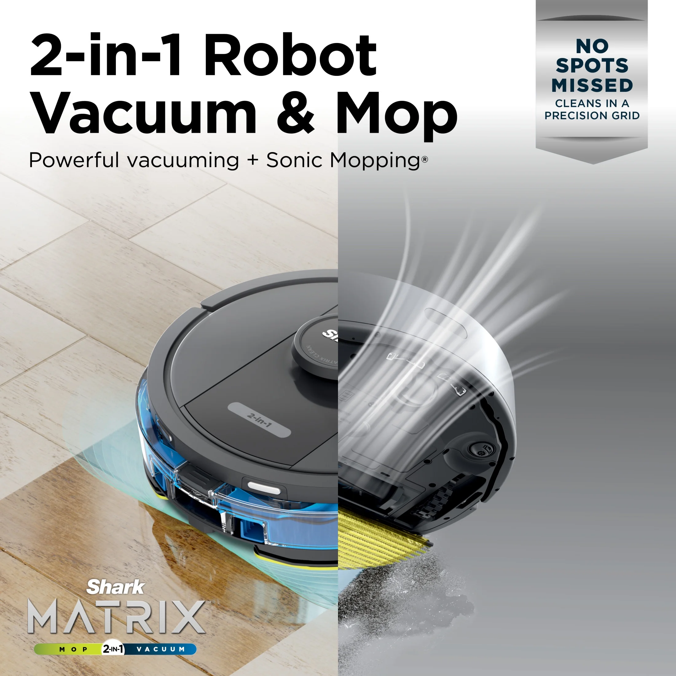 IQ 2in1 Self-Empty Robot Vacuum Mop, 30-Day Capacity, Precision Home Mapping, Sonic Mopping, Self-Emptying, Smart Mapping, Wi-Fi Connected, LIDAR Navigation, Mop Combo, Pet Hair - Image 2