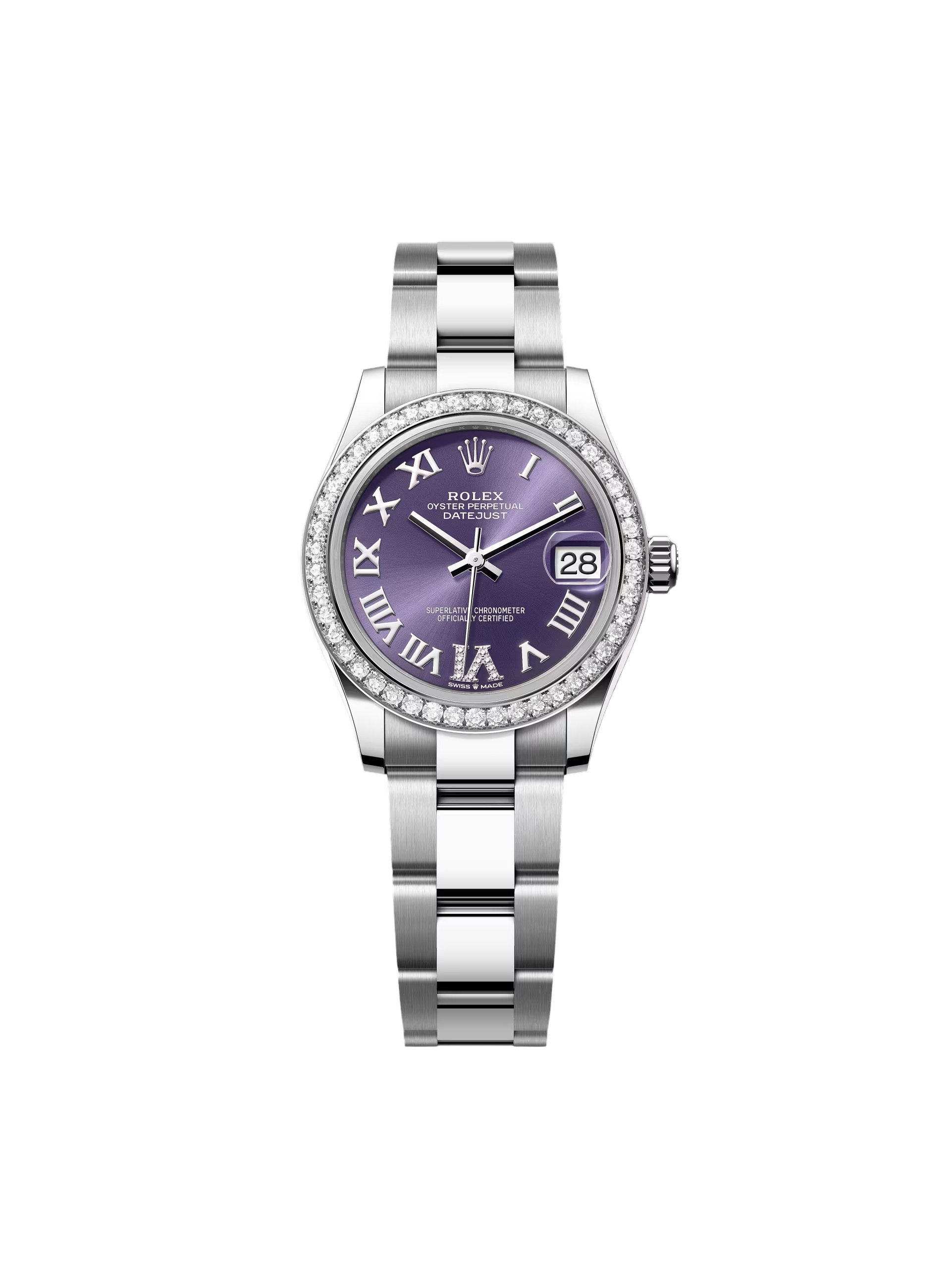 【Super Clone】RLX Datejust m278384RBR-0029/0030 Aubergine 31mm Dial Jubilee Watch