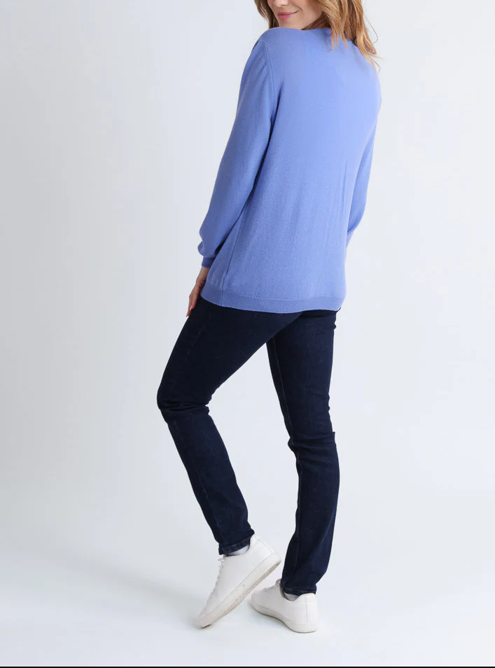 Cardigan femme en cachemire bleu