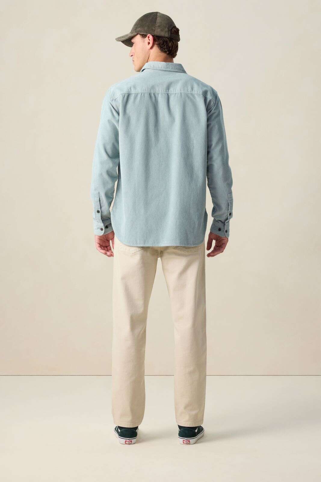 Beige mid-rise chino