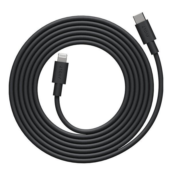Cable 1 USB-C til Lightning kabel 2 m Stockholm Black