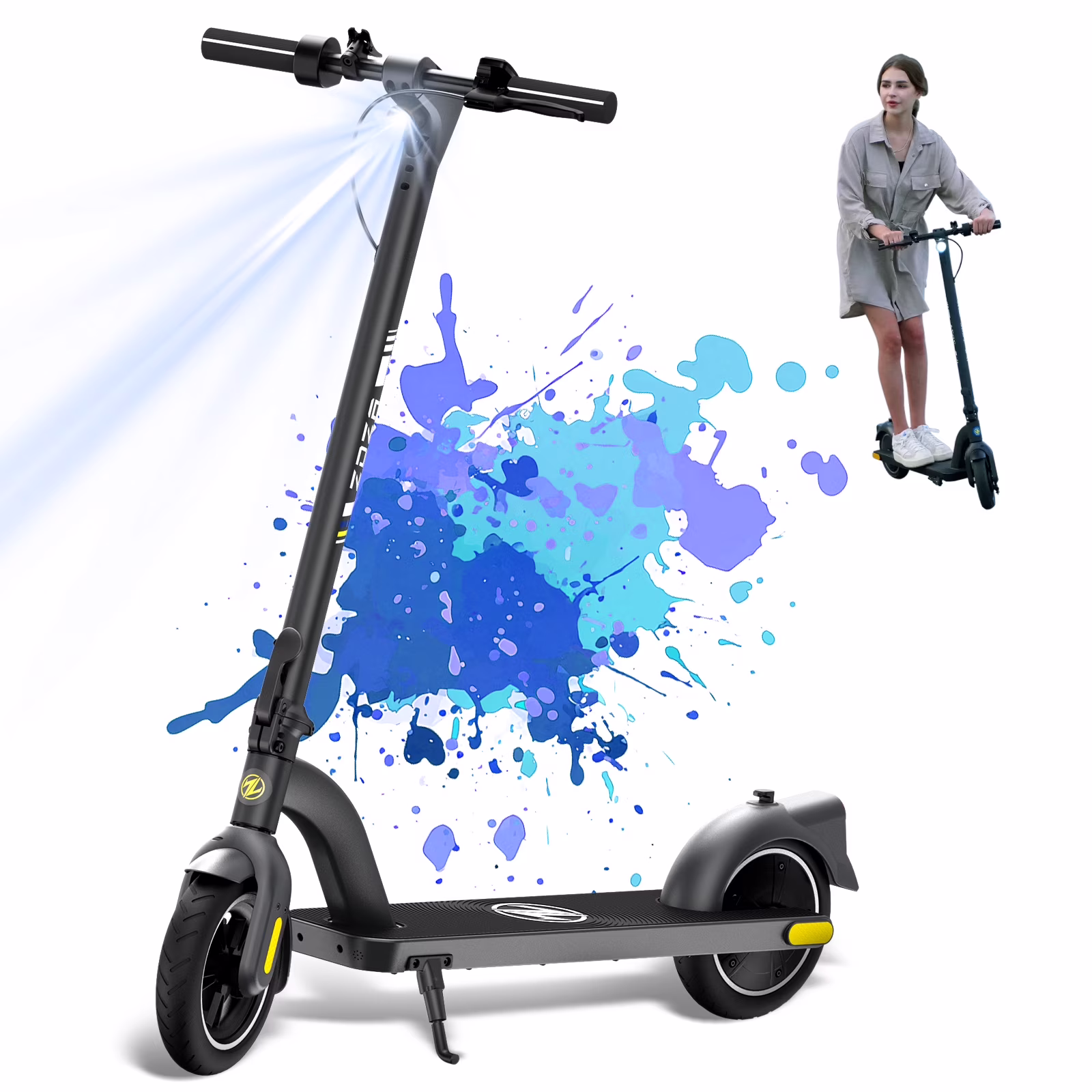 350W 19MPH Electric Scooter for Adults, 12-21 Miles Range, 8.5' Foldable Escooter