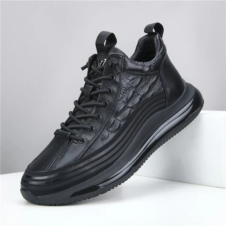 Chaussures Décontractées Homme en Cuir de Vachette avec Coussin d’Air
