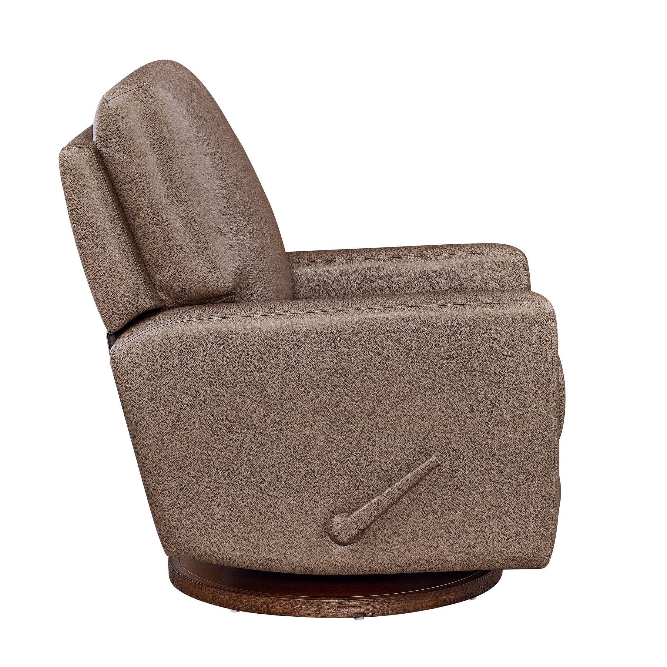 Better Homes & Gardens Modern Farmhouse Glider Recliner, Taupe Faux Leather