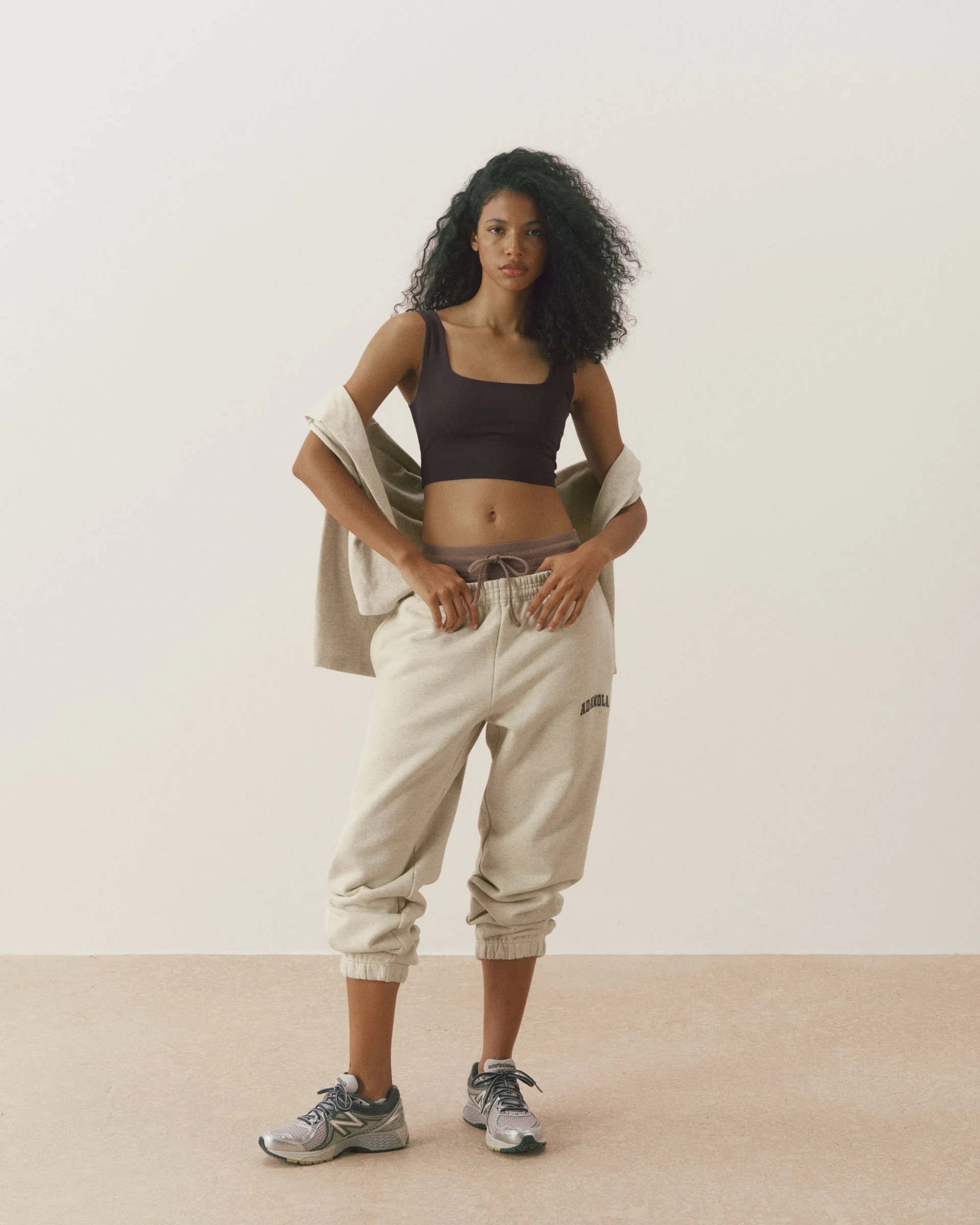 Varsity Sweatpants - Oat Melange/Coffee Bean