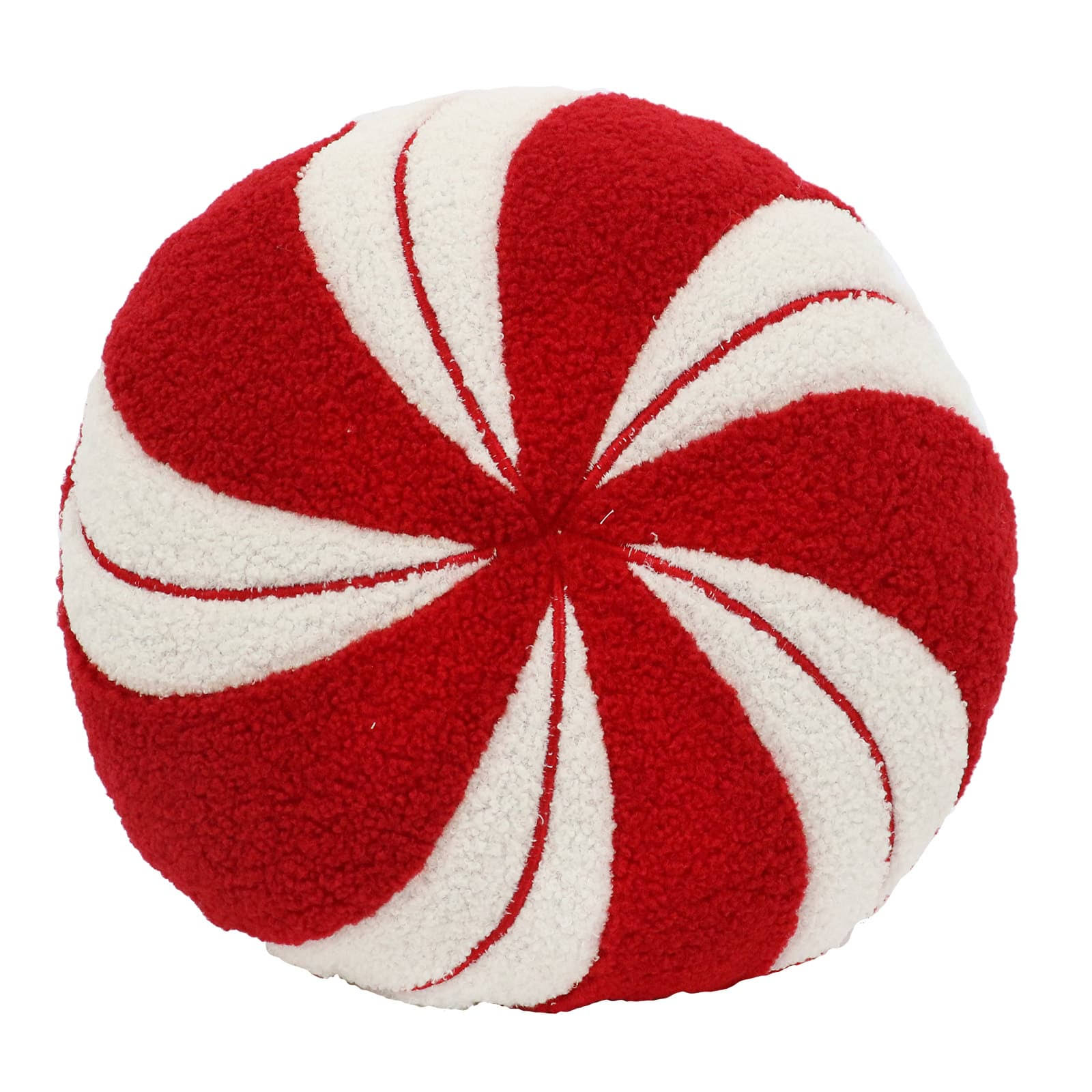 Red & White Lollipop Pillow by Ashland-Christmas Decorations, Size: 15�� x 15��