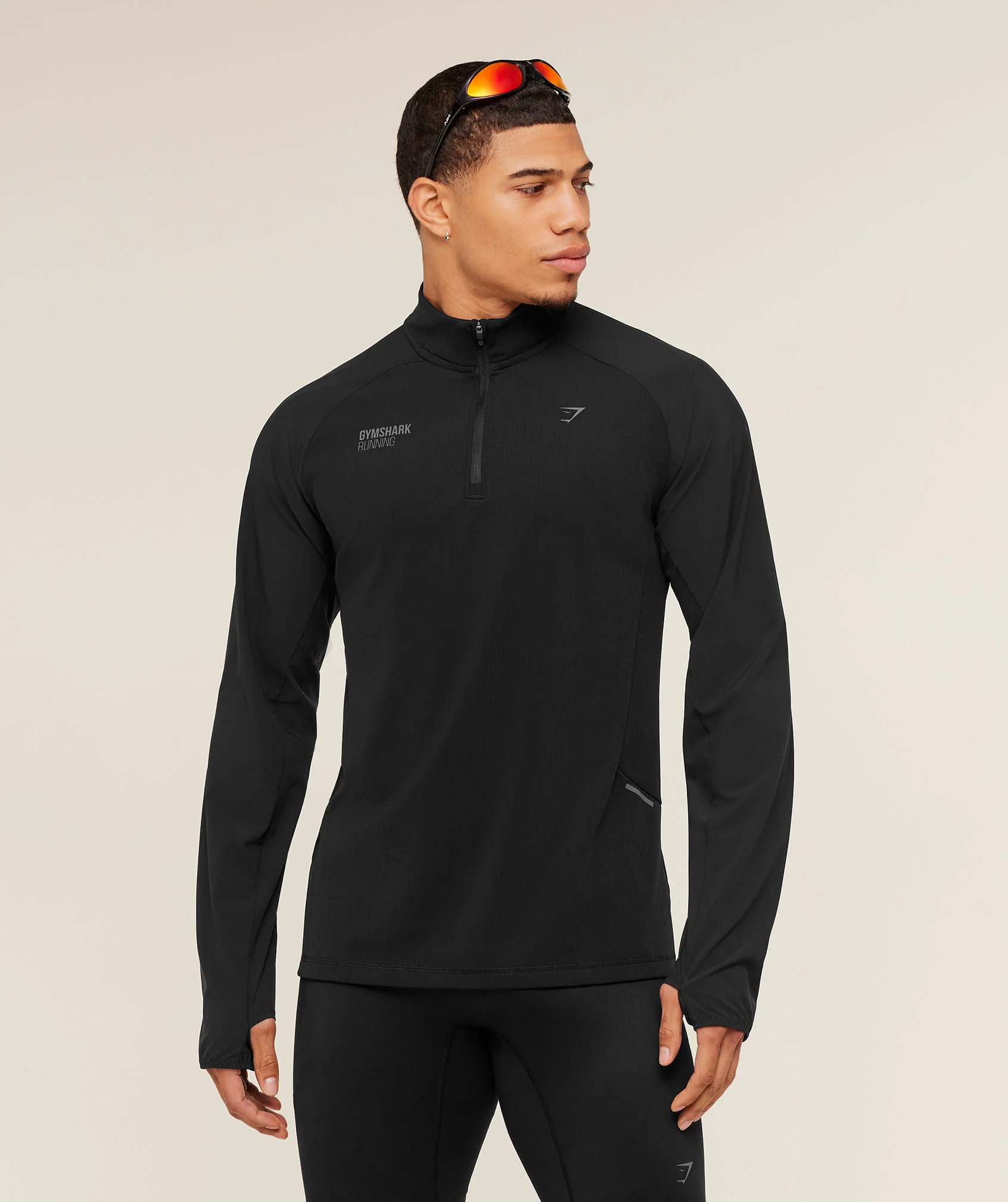 RUNNING ELITE 1/4 ZIP - Black