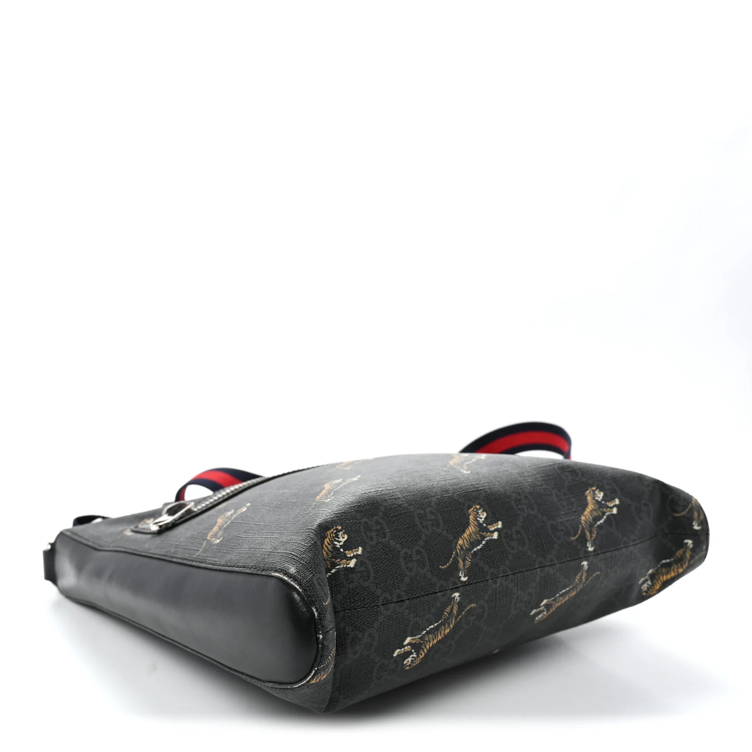 GG Supreme Monogram Tigers Web Messenger Bag Black Multicolor