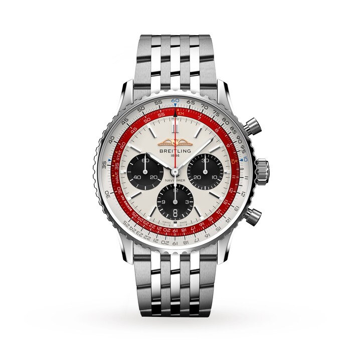 【Super Clone】Breitling Navitimer B01 Chronograph 43 Boeing 747 Limited Edition Boutique Exclusive Stainless Steel Bracelet AB01383B1G1A1