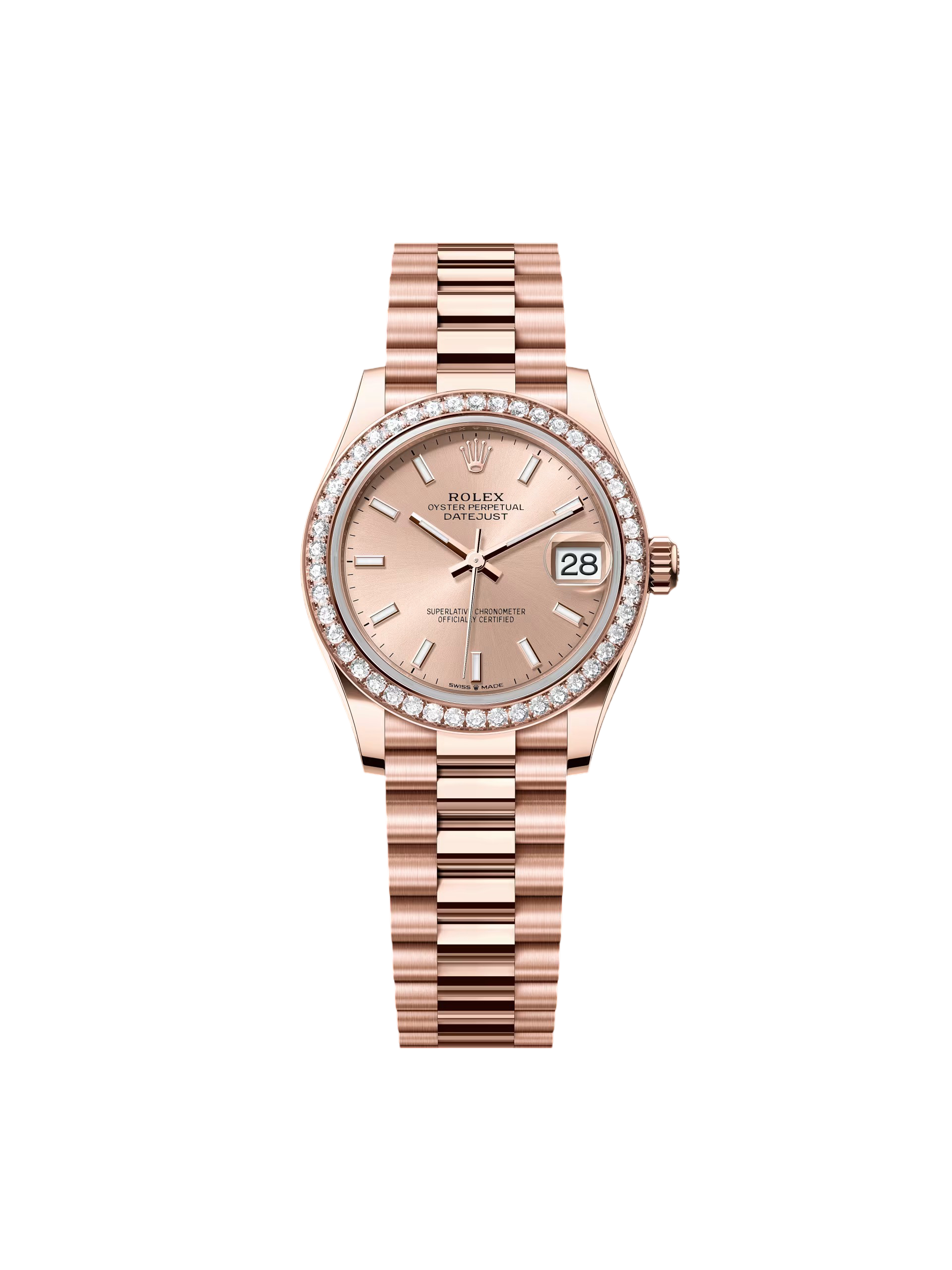 【Super Clone】RLX Datejust m278285RBR-0018 Rosé 31mm Dial