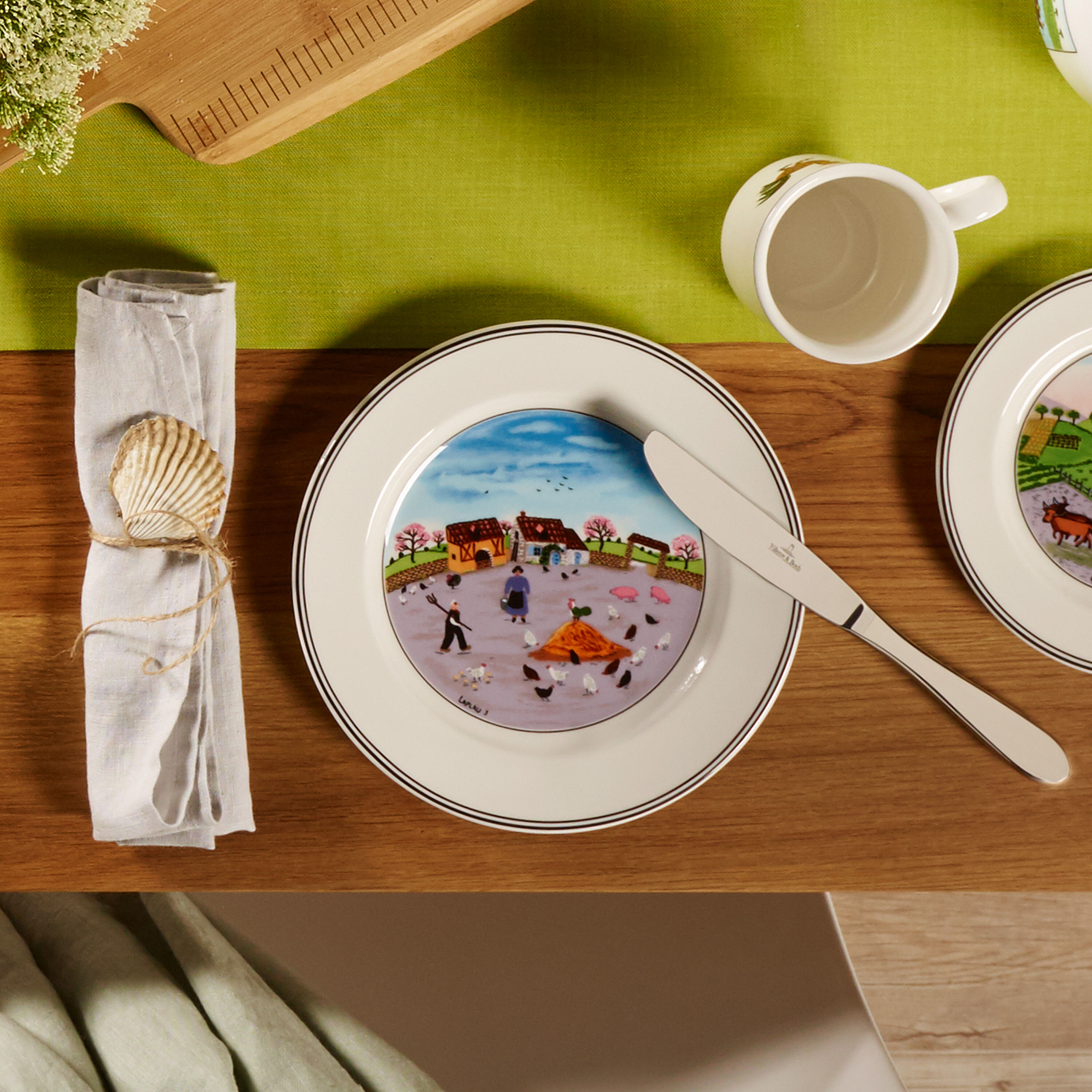 Design Naif Salad/ Dessert Plate - Multi-colored, 8.3'', Premium Porcelain