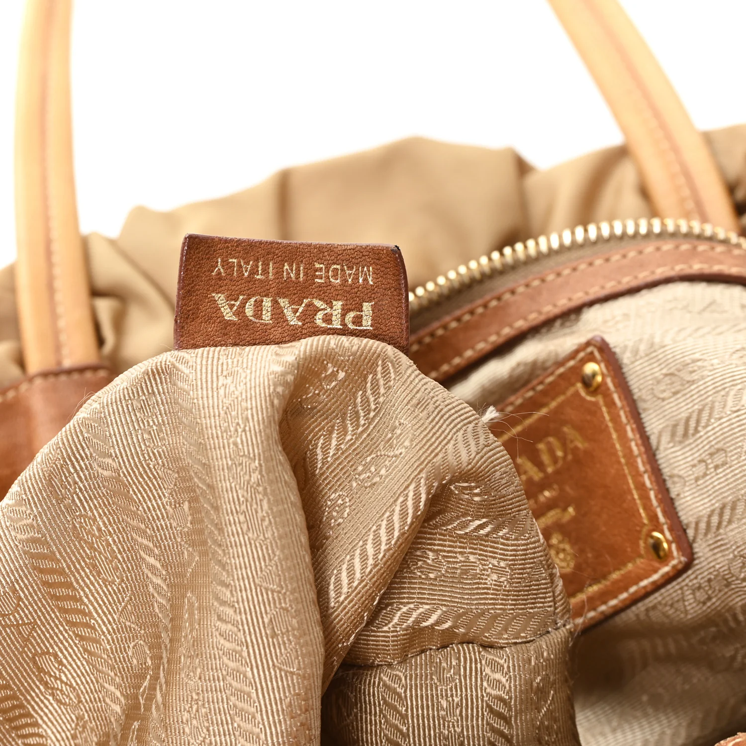 Nylon Jacquard Logo Drawstring Tote Sesamo