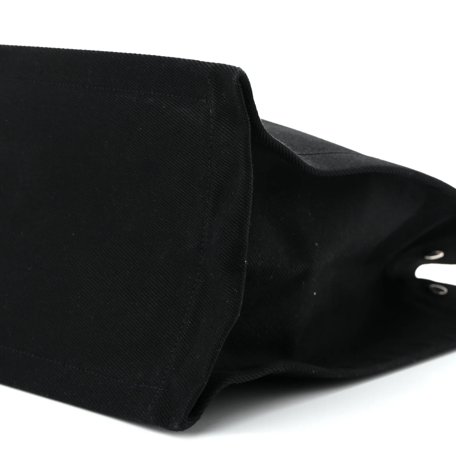 Linen Calfskin Rive Gauche Tote Black
