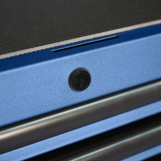Ensemble coffre à outils roulant robuste à 23 tiroirs et armoire à outils supérieure, 2025, 142 cm L x 56 cm P, bleu mat