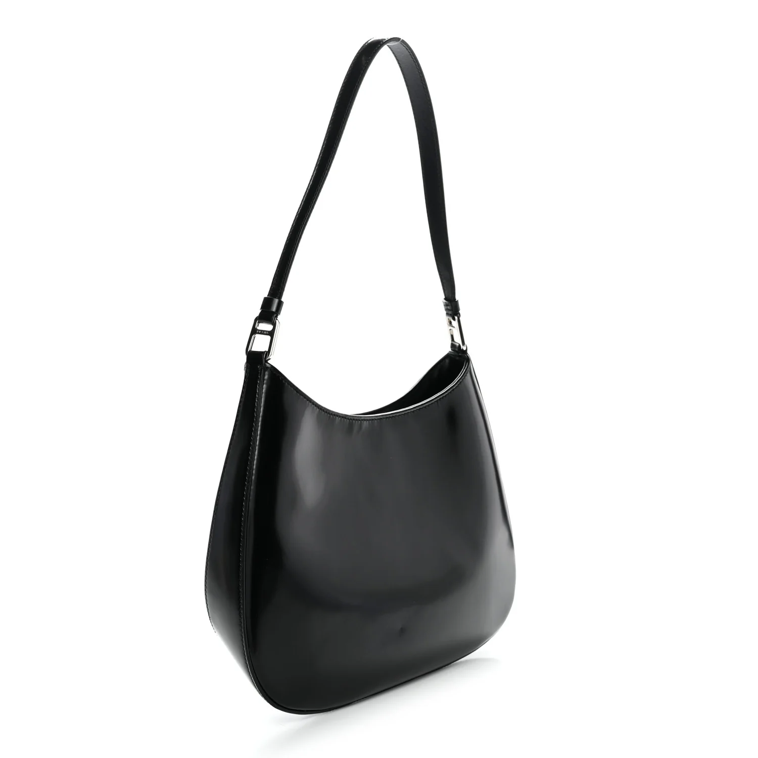 Spazzolato Cleo Shoulder Bag Black