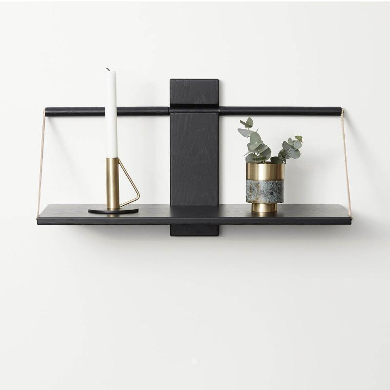 Wood wall hylle 32x25x60 cm svart