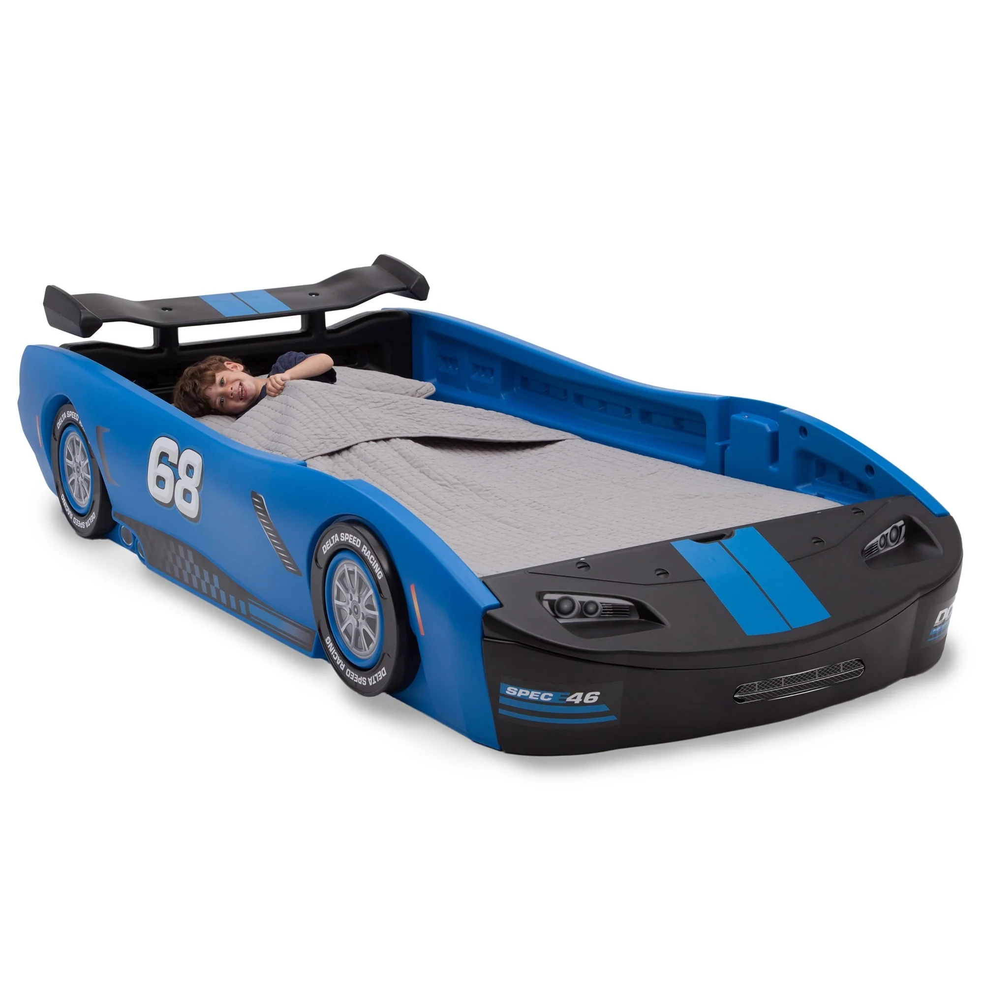 Turbo Race Car Twin Bed, Blue(Black) Image 9