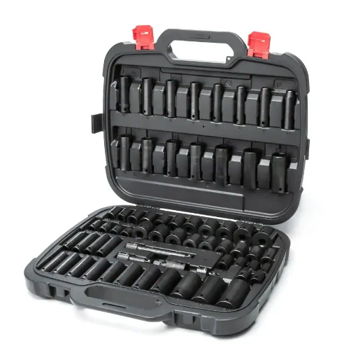 1/2 in. Drive SAE/Metric Impact Socket Set (64-Piece)