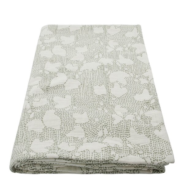 Mori sengeteppe i bomull 220x140 cm off-white/khaki