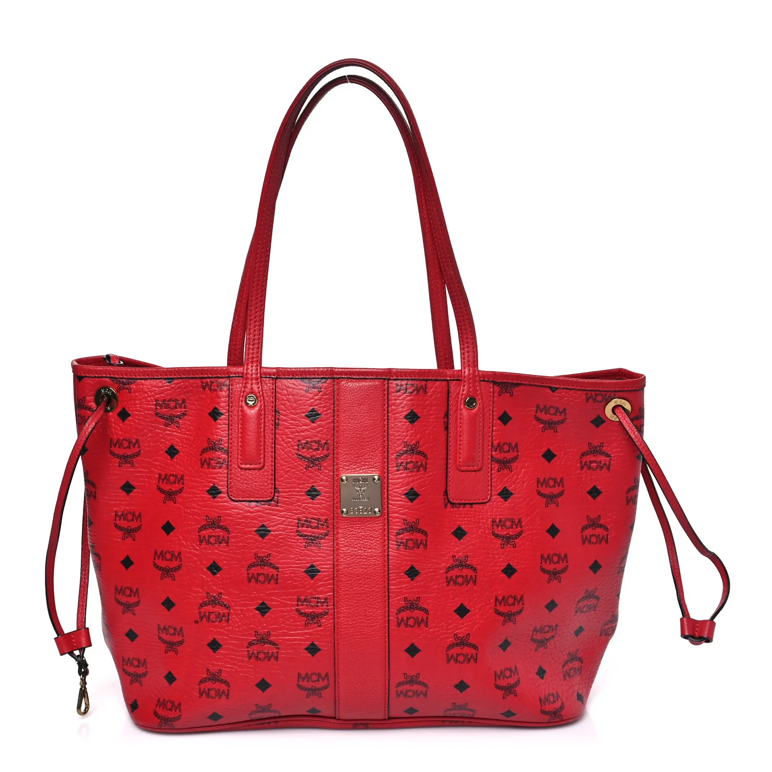 Visetos Medium Liz Reversible Shopper Tote Ruby Red