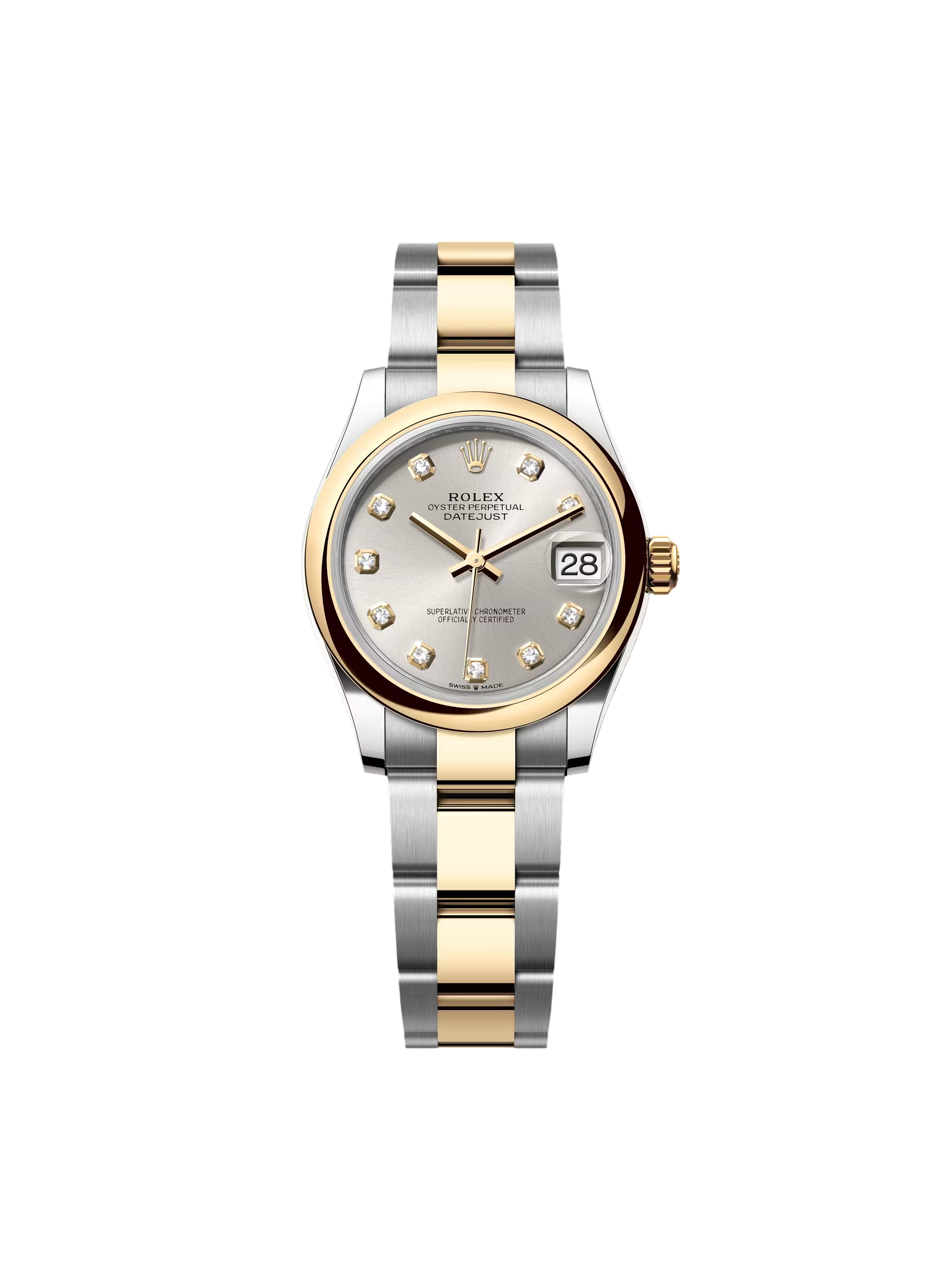 【Super Clone】RLX Datejust m278243-0019/0020 31mm Silver Dial Yellow Rolesor Oyster Watch