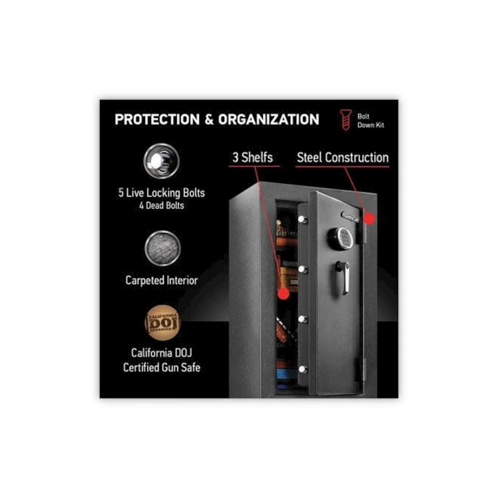 EF4738E Safe, 4.71 cu ft, 21.7w x 19d x 37.7h, Black(1) - Image 3