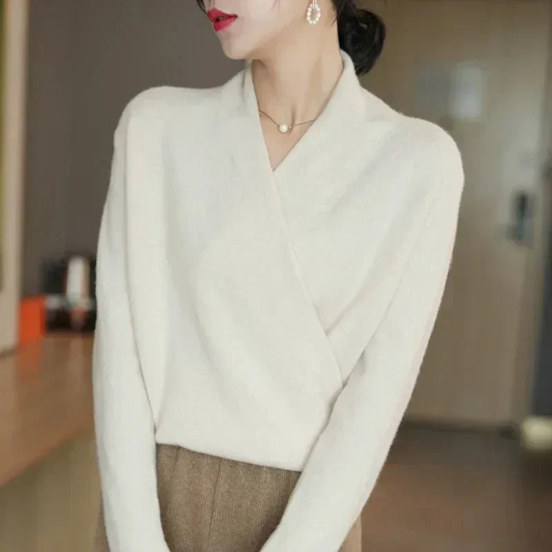 Pull élégant croisé pour femmes
