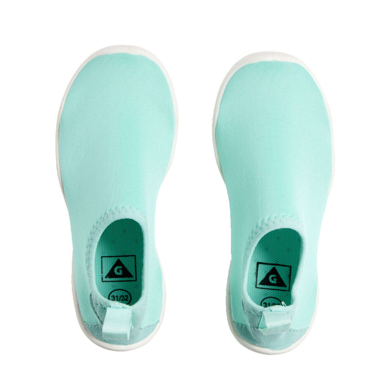 Chaussures d'eau enfant caoutchouc vert menthe T31/32