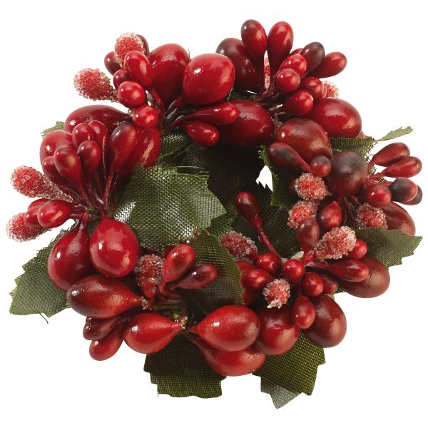 Winter Collage serviettring red berries